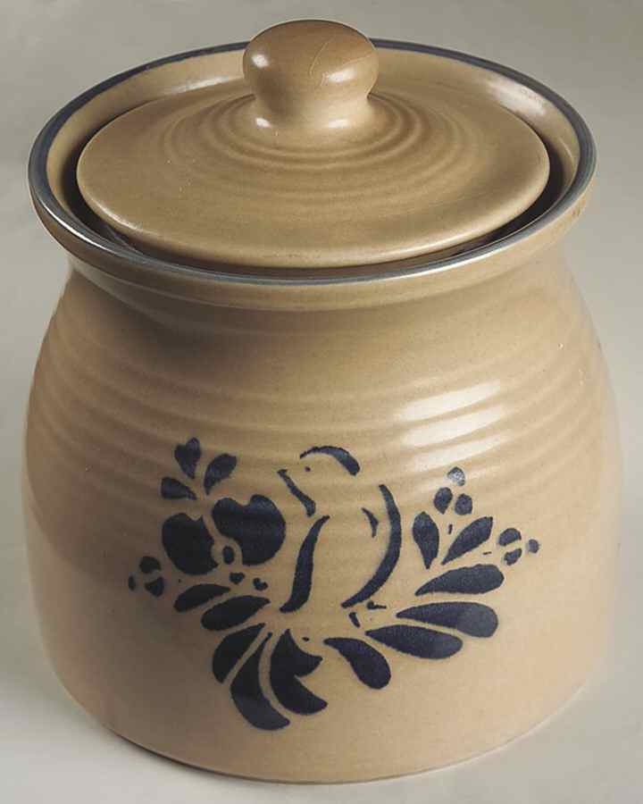 Folk Art Medium Canister & Lid by Pfaltzgraff-1
