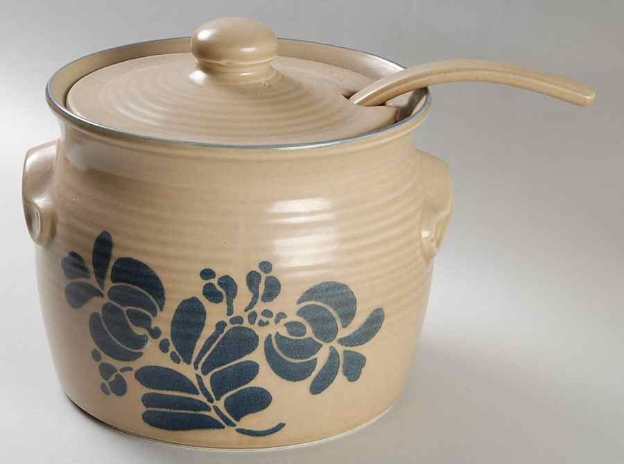 Folk Art Tureen & Lid w/Ladle by Pfaltzgraff-1