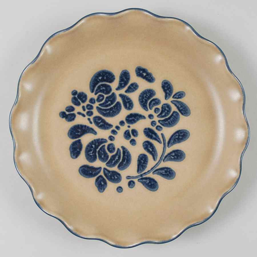 Folk Art Fluted Luncheon Plate by Pfaltzgraff-1