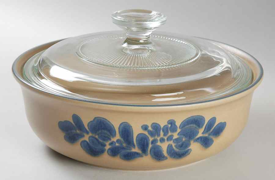 Folk Art 1 Qt Round Covered Casserole by Pfaltzgraff-1