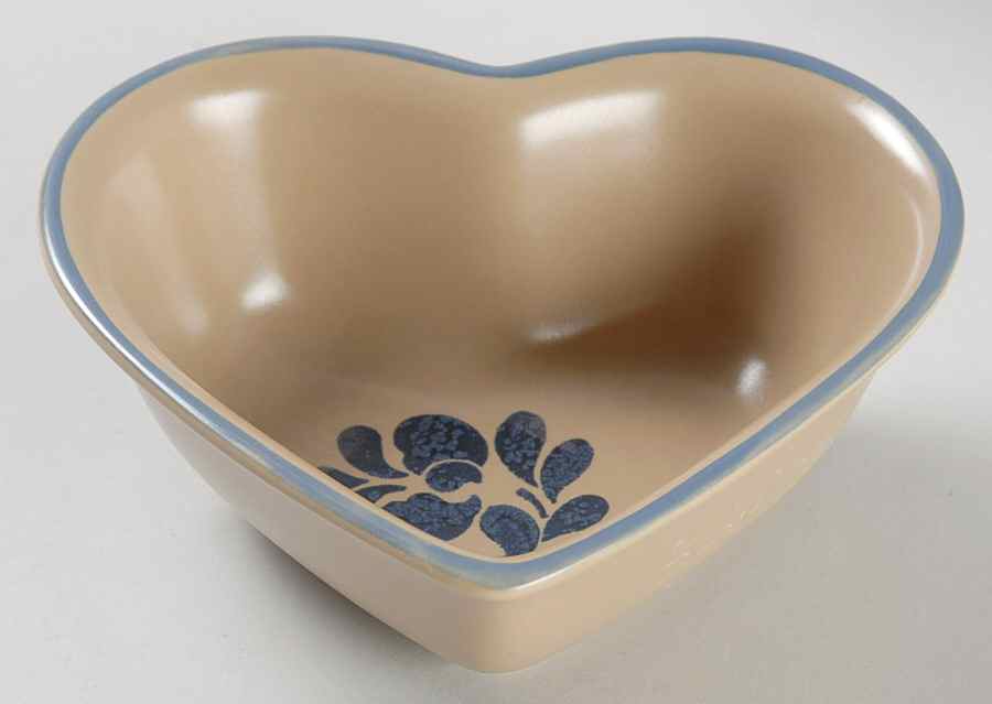 Folk Art 6" Heart Shaped Bowl by Pfaltzgraff-1