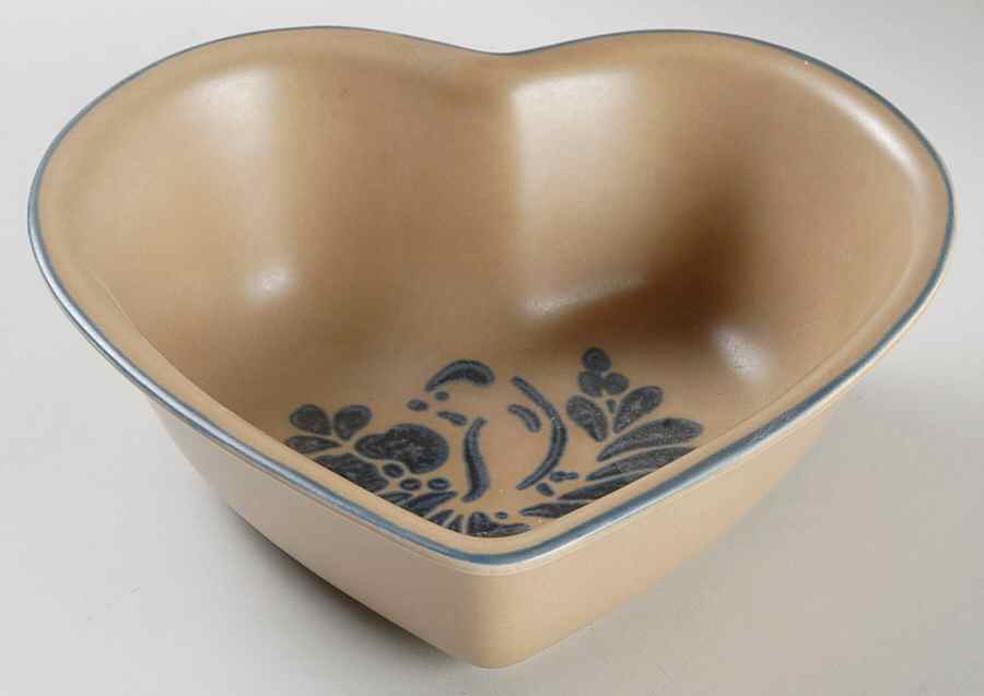 Folk Art 8" Heart Shaped Bowl by Pfaltzgraff-1