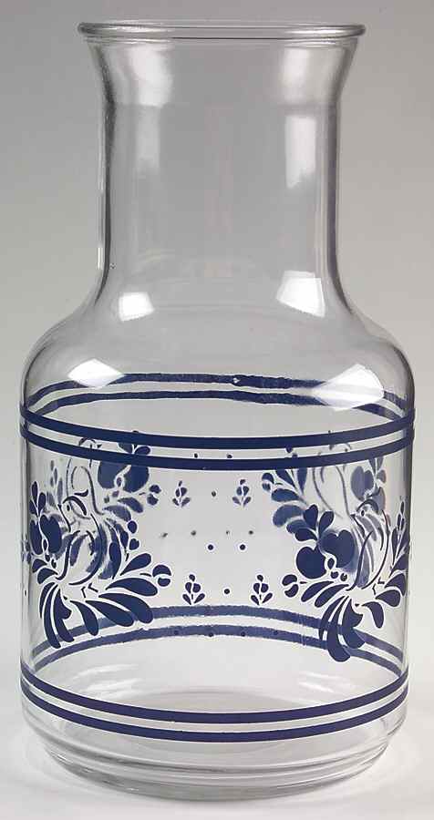 Folk Art Glassware Decanter No Lid by Pfaltzgraff-1