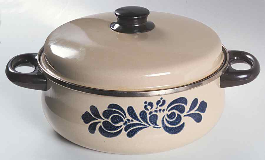 Folk Art Metal Dutch Oven with Lid by Pfaltzgraff-1