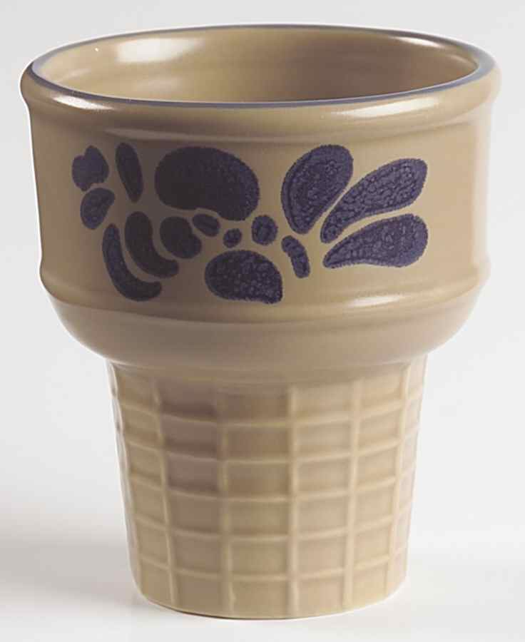 Folk Art Dish-Ice Cream Cone Shaped by Pfaltzgraff-1