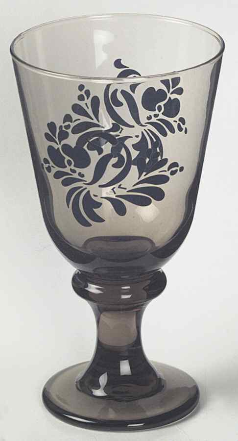 Folk Art Glassware Goblet (New Shape) by Pfaltzgraff-1