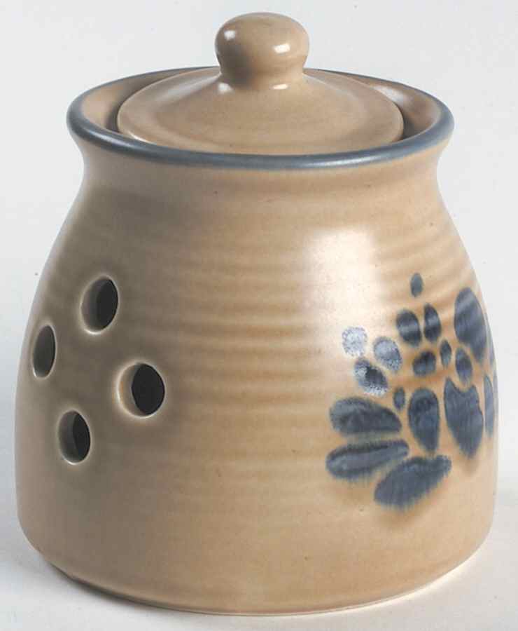 Folk Art Garlic Keeper & Lid by Pfaltzgraff-1