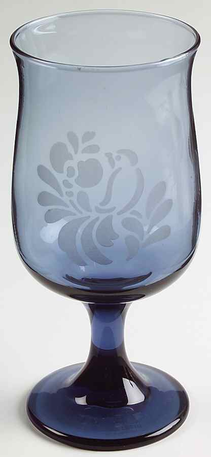 Folk Art 12 Oz Glassware Goblet by Pfaltzgraff-1