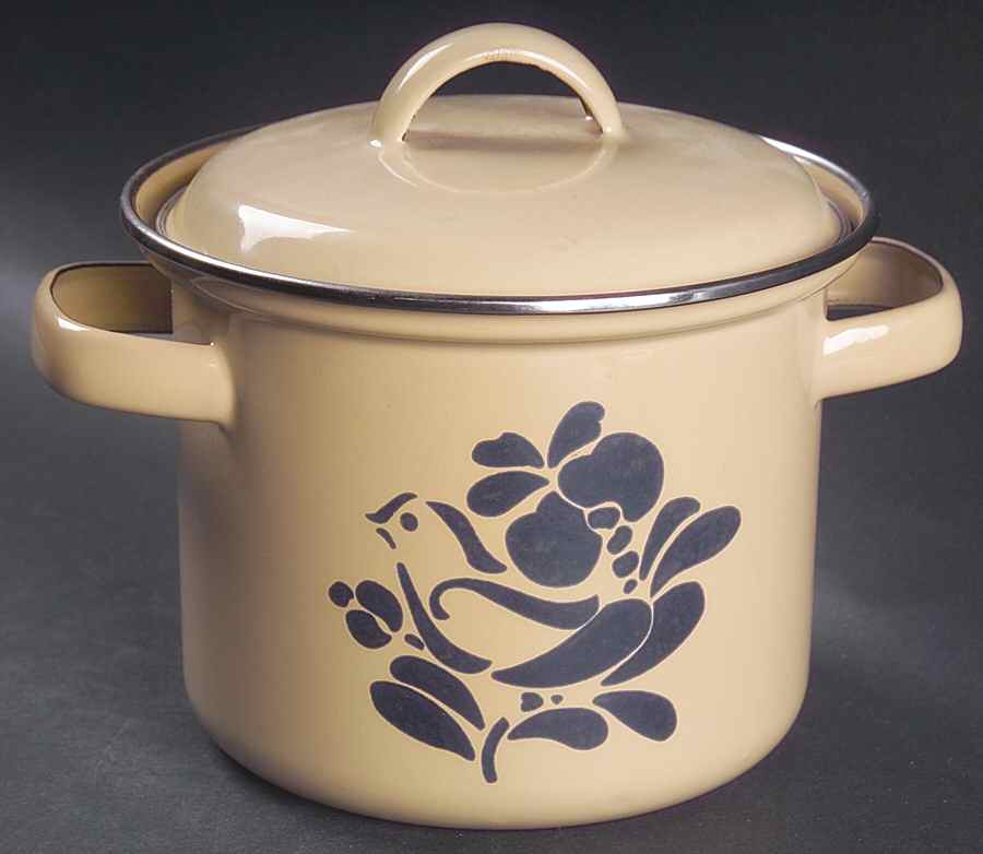 Folk Art 1.5 Qt Metal Stockpot by Pfaltzgraff-1