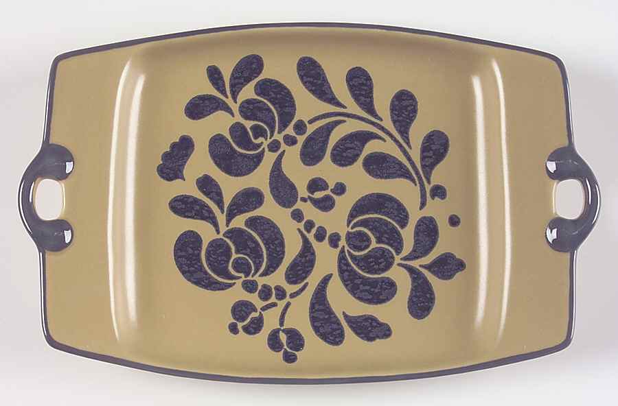 Folk Art 10" Rectangular Serving Platter by Pfaltzgraff-1