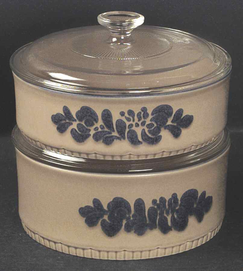 Folk Art 4-Piece Bakeware Set (2 Bakers with Lids) by Pfaltzgraff-1