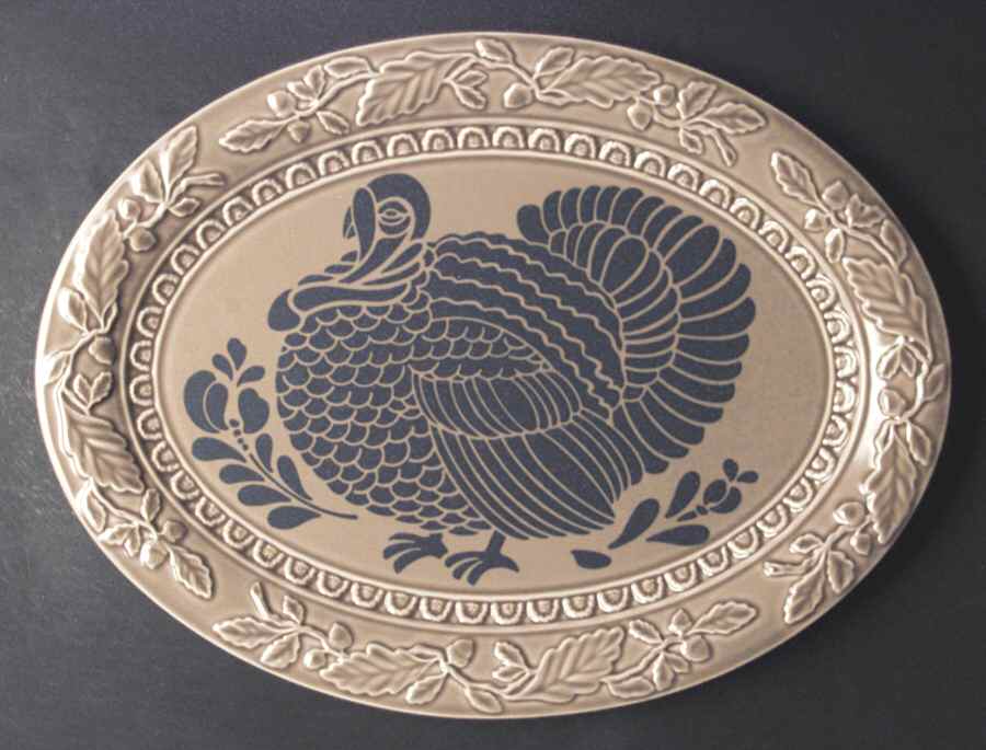Folk Art 18" Oval Serving Platter by Pfaltzgraff-1