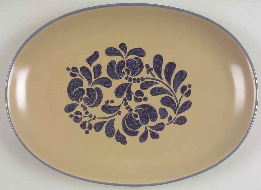 Folk Art 12" Oval Steak Platter by Pfaltzgraff-1