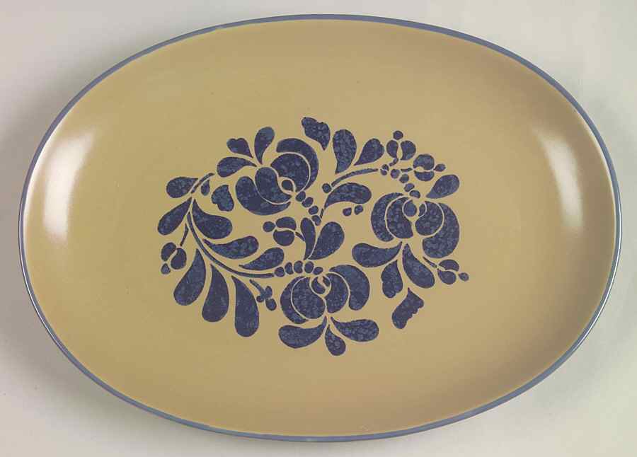 Folk Art 12" Oval Steak Platter by Pfaltzgraff-1