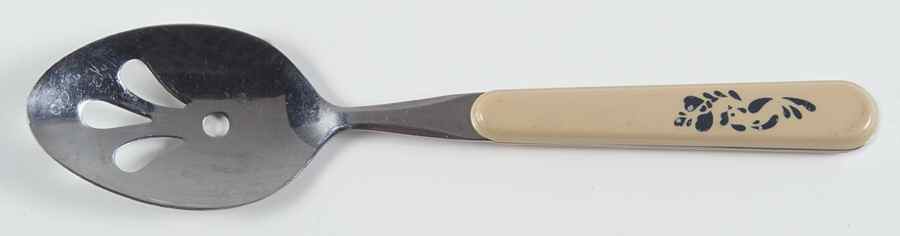 Folk Art Pierced Tablespoon (Serving Spoon) by Pfaltzgraff-1