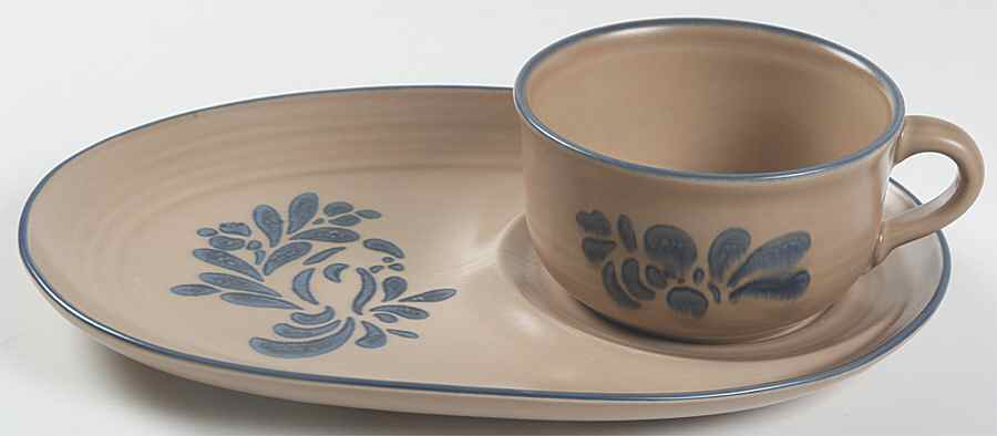 Folk Art Snack Plate & Cup Set by Pfaltzgraff-1