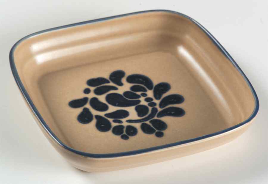 Folk Art Individual Square Sandwich Server by Pfaltzgraff-1