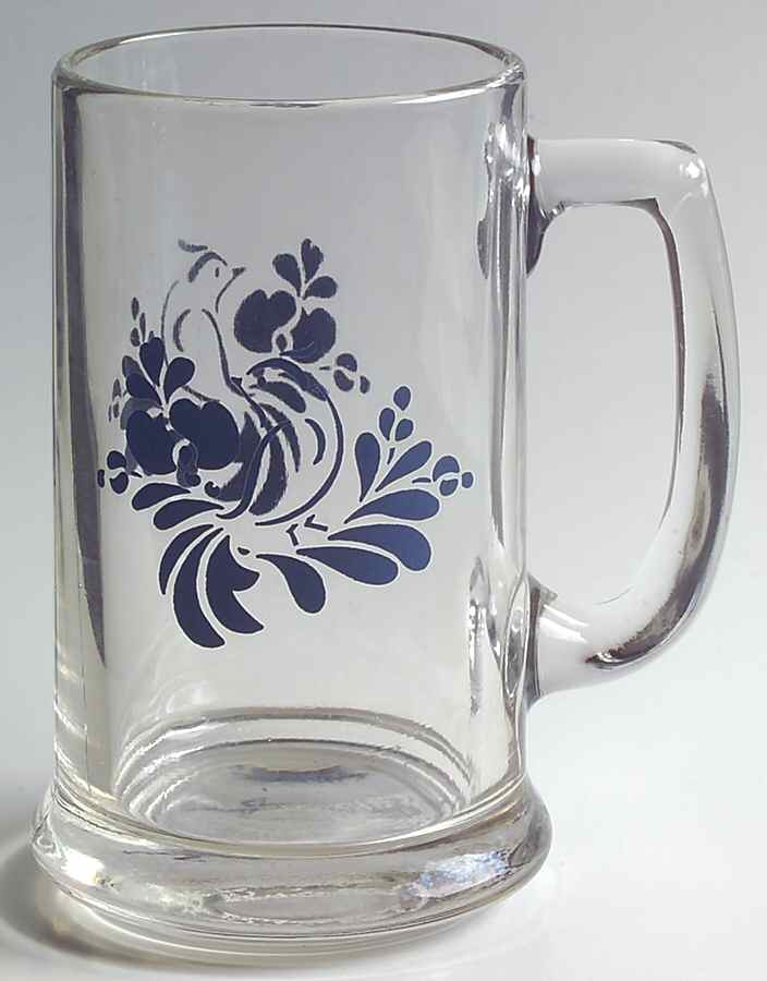 Folk Art Glassware Tankard by Pfaltzgraff-1