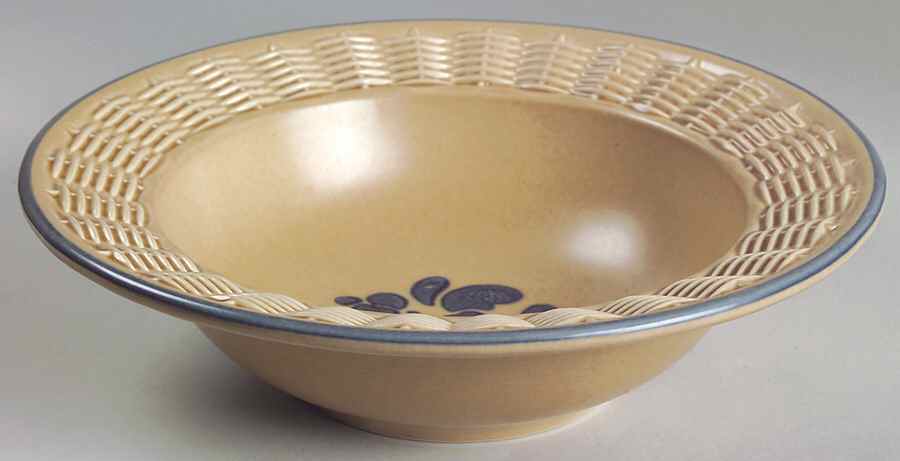 Folk Art Small Wicker Trim Bowl by Pfaltzgraff-1