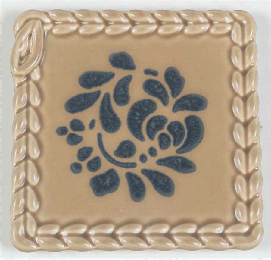 Folk Art Embossed Square Trivet by Pfaltzgraff-1