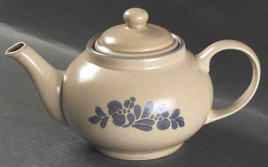 Folk Art Teapot & Lid by Pfaltzgraff-1