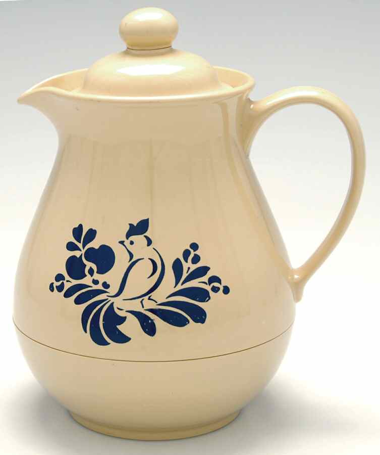 Folk Art Plastic Thermos/Carafe & Lid by Pfaltzgraff-1