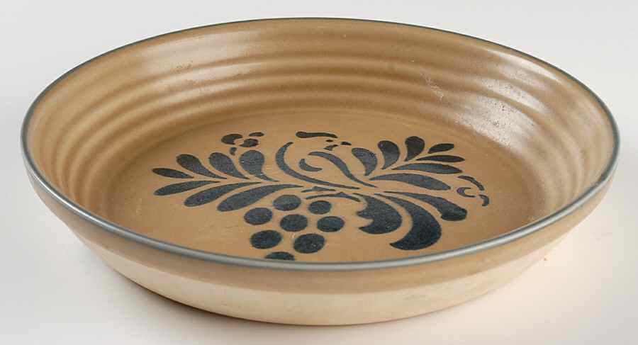 Folk Art 9" Pie Baking Plate by Pfaltzgraff-1