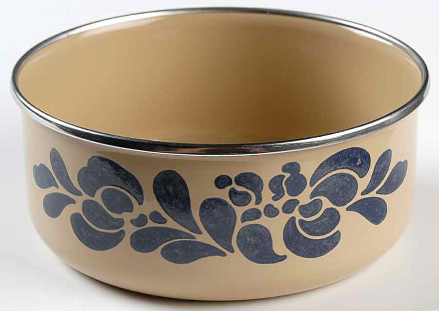 Folk Art 5" Metal Bowl by Pfaltzgraff-1