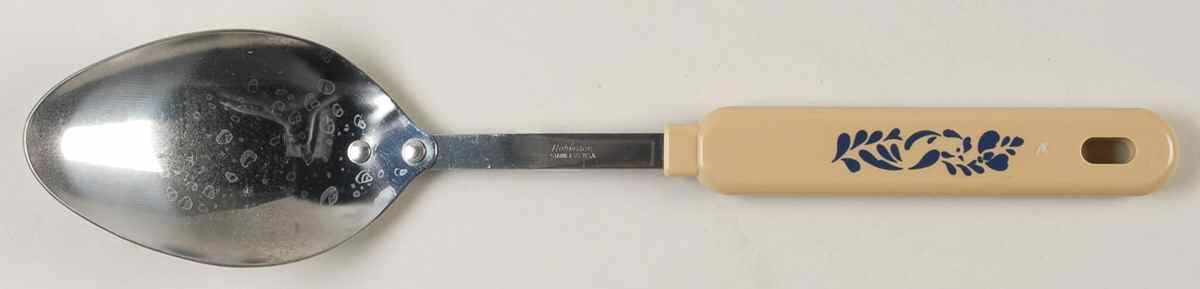 Folk Art Serving Spoon with Stainless Bowl by Pfaltzgraff-1