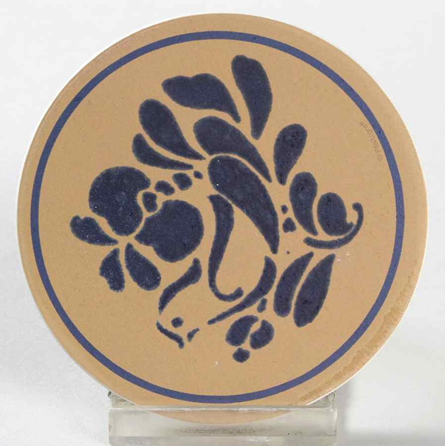 Folk Art Round (Thirsty) Stone Coaster by Pfaltzgraff-1