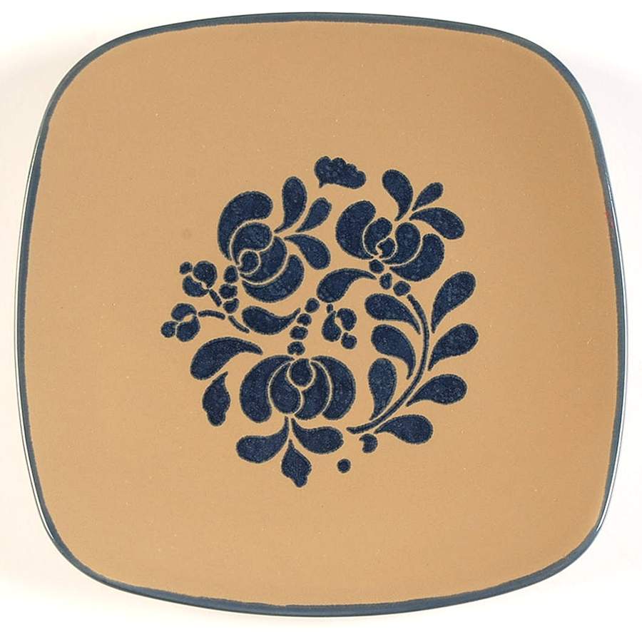 Folk Art Square Salad Plate by Pfaltzgraff-1