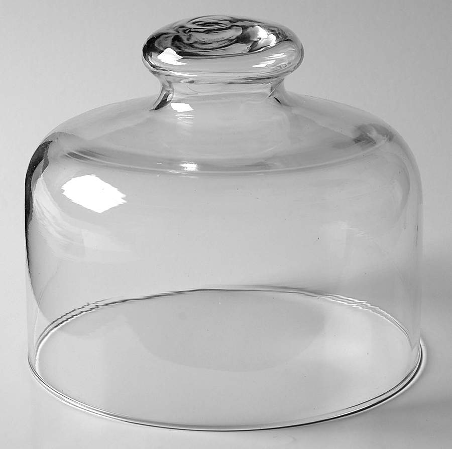 Folk Art Glass Dome for Cheese and Cracker Set, by Pfaltzgraff-1