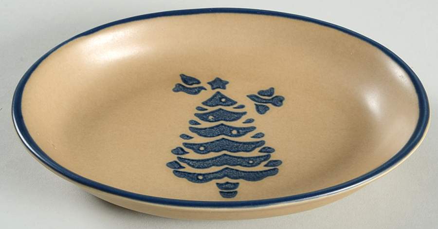 Folk Art Oval Pickle Dish by Pfaltzgraff-1