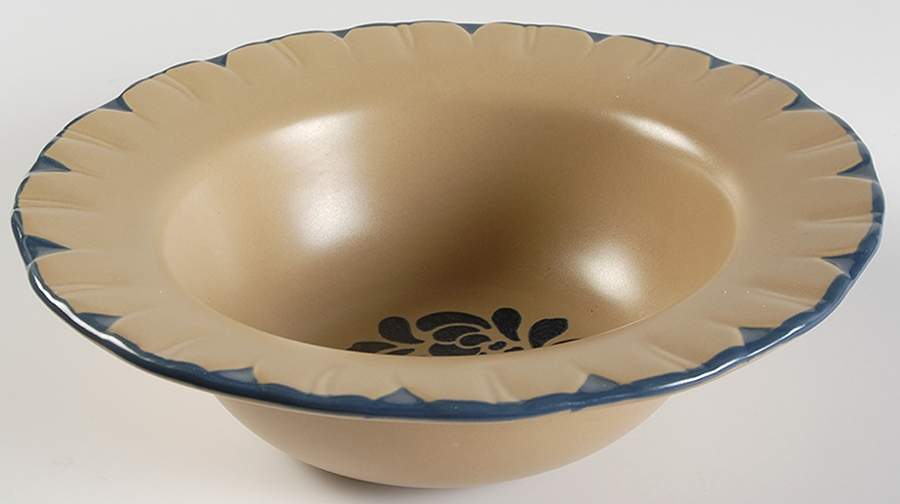 Folk Art 9" Flower Shape Round Vegetable Bowl by Pfaltzgraff-1