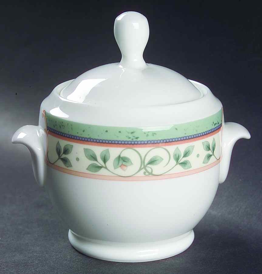 French Quarter (Bone China) Sugar Bowl & Lid by Pfaltzgraff-1