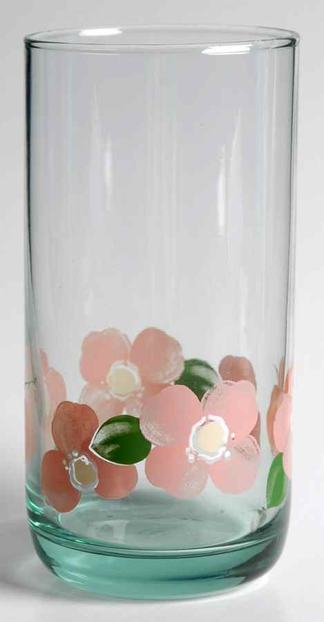 Garland Blush Glassware Tall Tumbler by Pfaltzgraff-1
