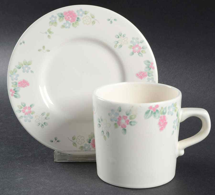 Garden Party (Spectrum Line) Flat Cup & Saucer Set by Pfaltzgraff-1