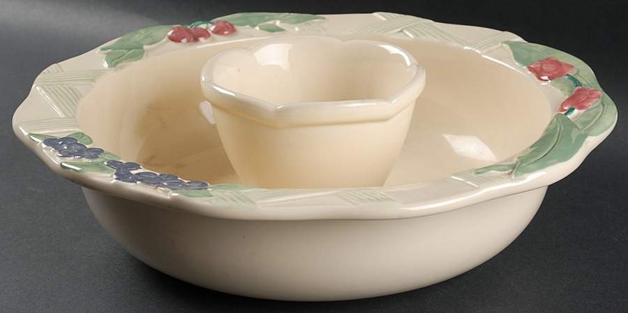 Garden Party (Garden Impressions) Chip & Dip (Uses SB13 & DIBSE) by Pfaltzgraff-1