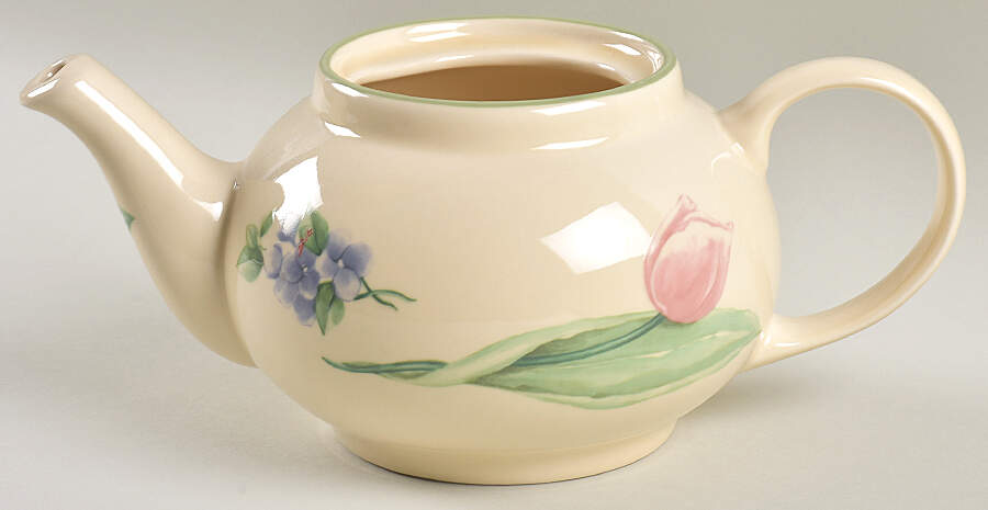 Garden Party (Garden Impressions) Teapot No Lid by Pfaltzgraff-1