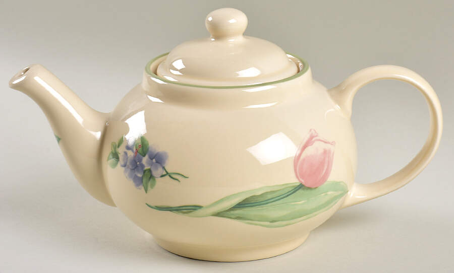 Garden Party (Garden Impressions) Teapot & Lid by Pfaltzgraff-1