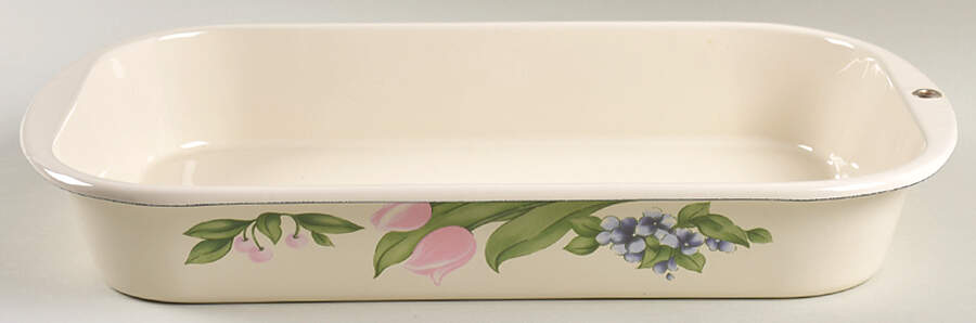 Garden Party (Garden Impressions) 15" Metal Rectangular Baker by Pfaltzgraff-1