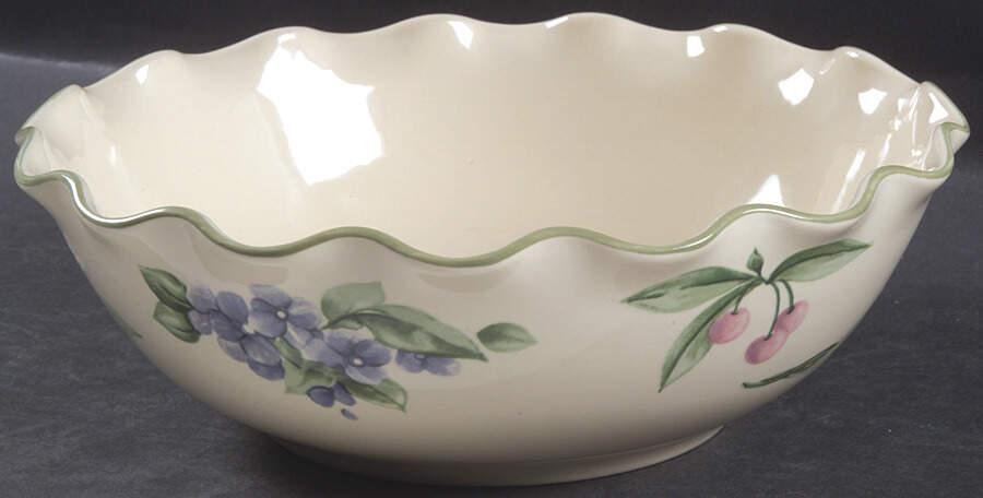 Garden Party (Garden Impressions) 9" Round Fluted Bowl by Pfaltzgraff-1