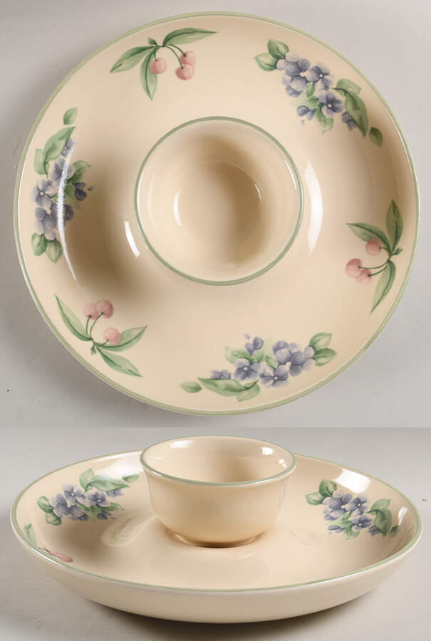 Garden Party (Garden Impressions) (2 Piece) Chip & Dip Set by Pfaltzgraff-1