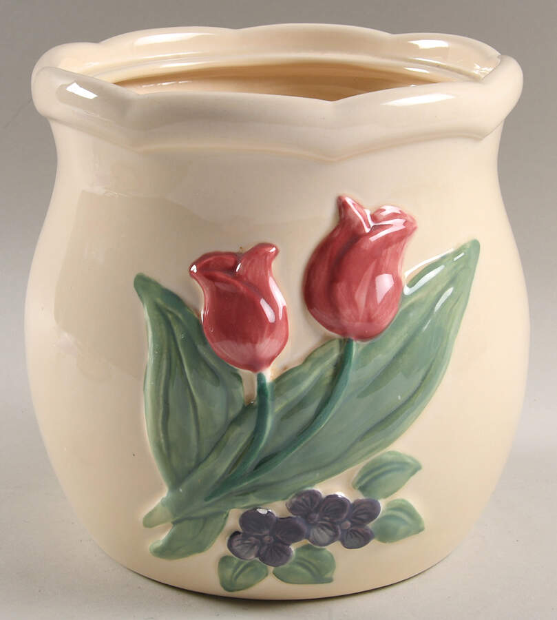 Garden Party (Garden Impressions) Large Canister No Lid by Pfaltzgraff-1
