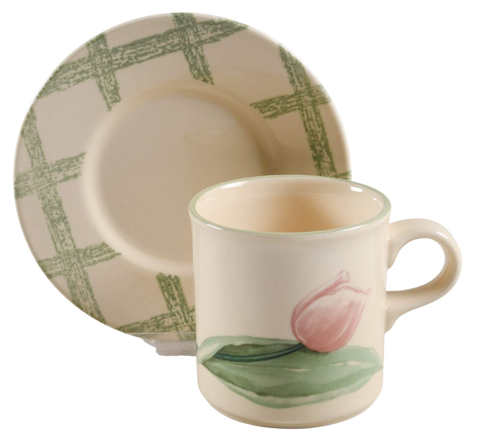Garden Party (Garden Impressions) Flat Cup & Saucer Set by Pfaltzgraff-1