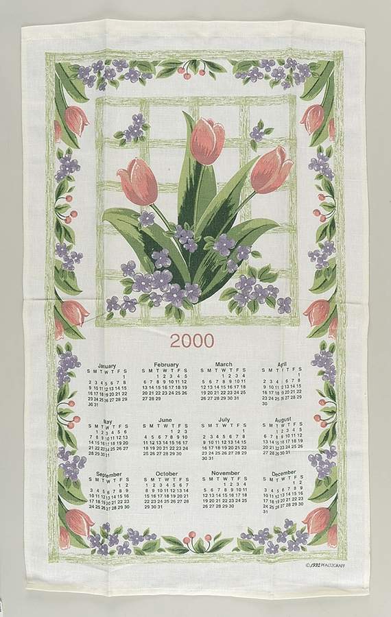 Garden Party (Garden Impressions) 2000 Hanging Tapestry Calendar by Pfaltzgraff-1
