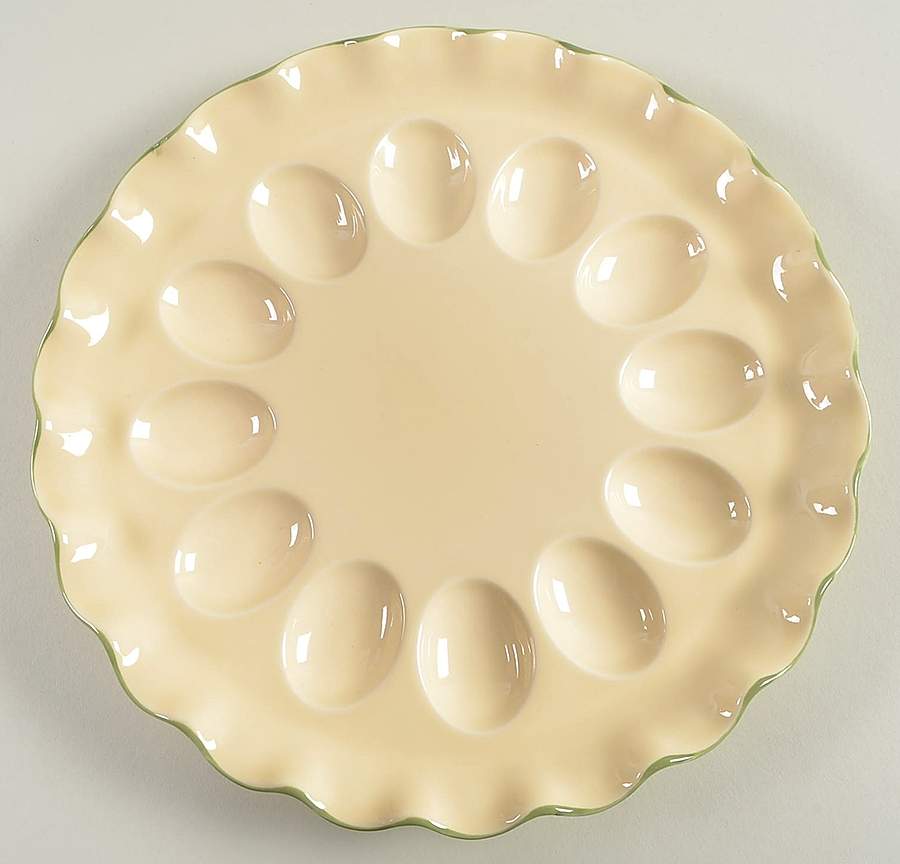 Garden Party (Garden Impressions) Fluted Deviled Egg Plate by Pfaltzgraff-1