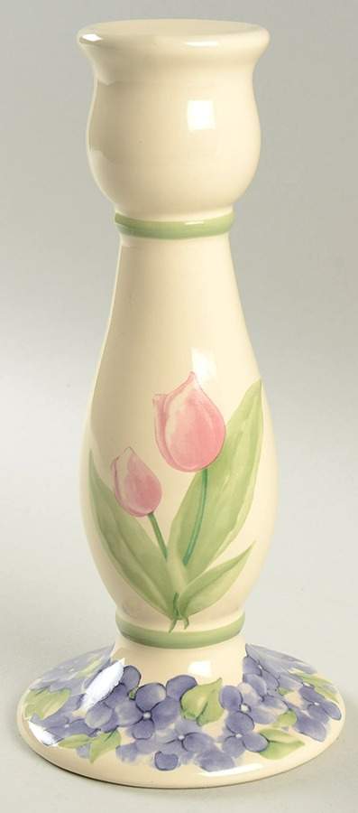 Garden Party (Garden Impressions) 9" Tall Candlestick by Pfaltzgraff-1