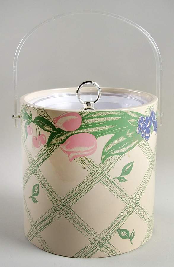 Garden Party (Garden Impressions) Plastic Ice Bucket & Lid by Pfaltzgraff-1