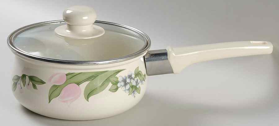 Garden Party (Garden Impressions) 1.5 Qt Metal Cvrd Saucepan with Glass Lid by Pfaltzgraff-1